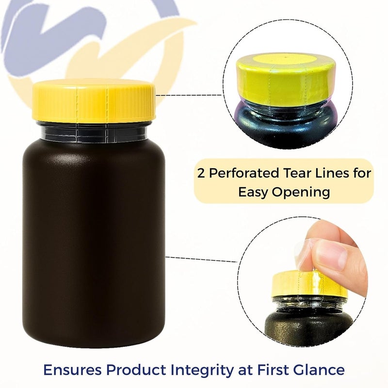 WEIWEI PACKAGING Store Weiwei - 500 PCS 105 x 28 mm Clear Perforated Shrink Bands Shrink Wrap Bands for Bottles and Jars, Seals Shrinkable Plastic Sealer, Heat Shrink Bands Cap Seal for Bottles Jars - Image 5